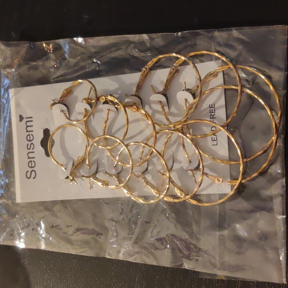 Gold Tone Hoops - Picture 1 of 1